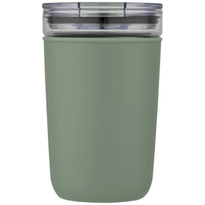 Vaso de vidrio de 420 ml con pared exterior de plástico reciclado 'Bello'